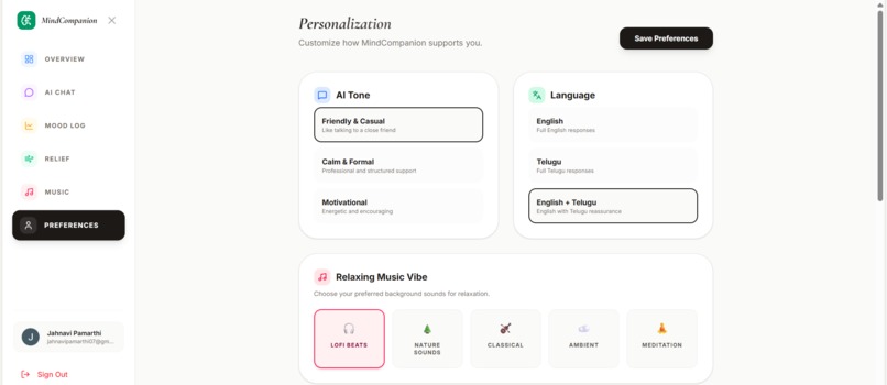 MindCompanion  – screenshot 1
