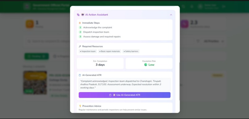 VYAVASTHA: Bridging Citizens & Government with AI – screenshot 7