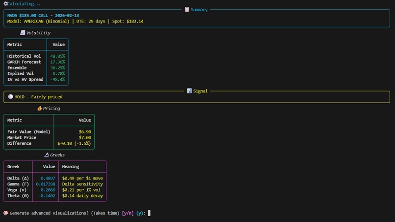 Q-tool : Options Pricing & Risk Analysis Engine – screenshot 4