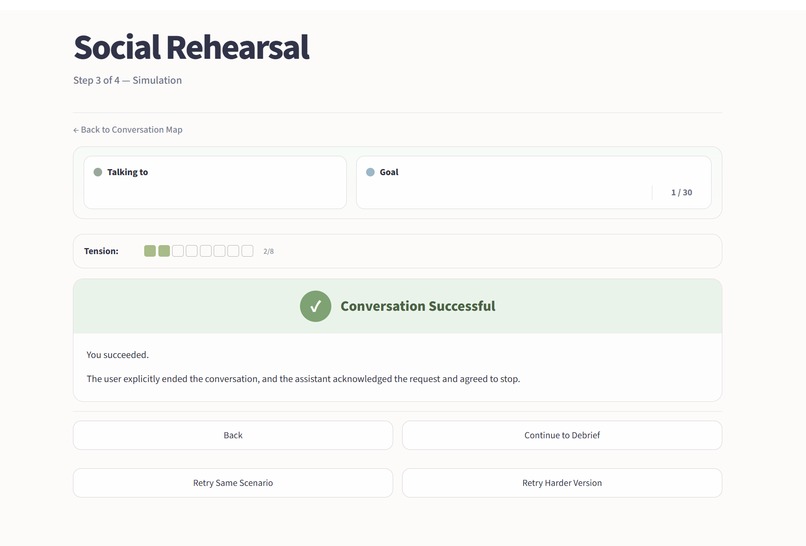 Social Rehearsal – screenshot 2
