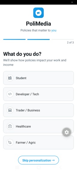 PoliMedia – screenshot 2