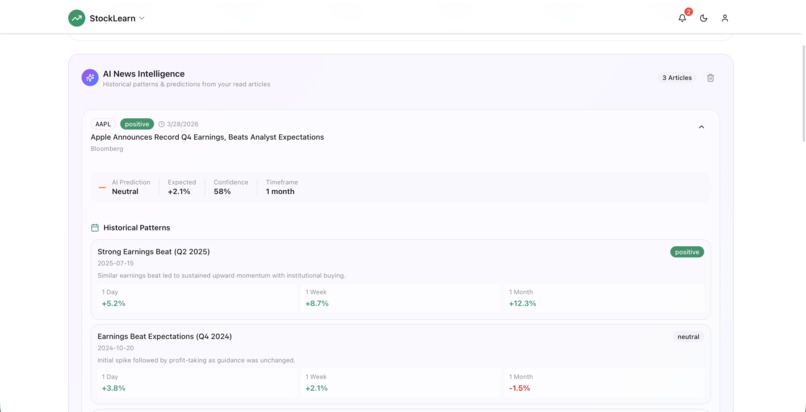 StockLearn – screenshot 2