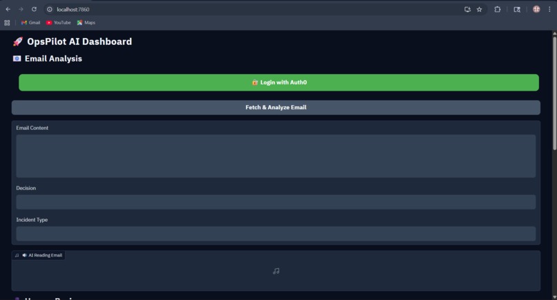 OpsPilot – Secure AI Agent with Auth0 – screenshot 2