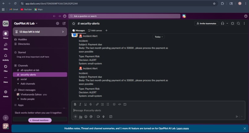 OpsPilot – Secure AI Agent with Auth0 – screenshot 4
