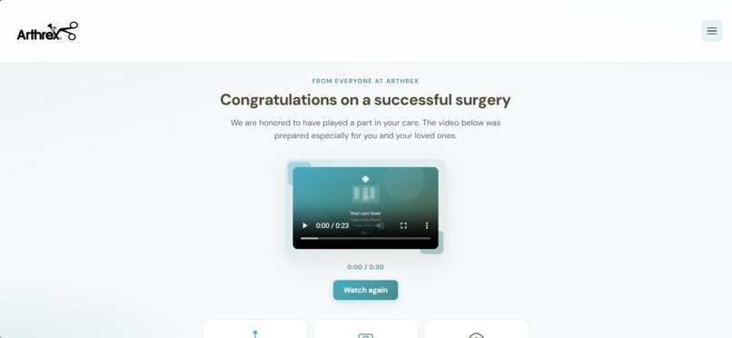 Arthrex Challenge Submission- Call-To-Life Website – screenshot 1