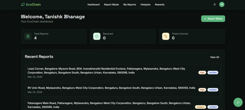 EcoChain – AI-Powered Urban Waste Intelligence – screenshot 4