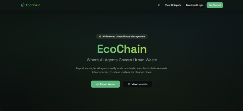 EcoChain – AI-Powered Urban Waste Intelligence – screenshot 1