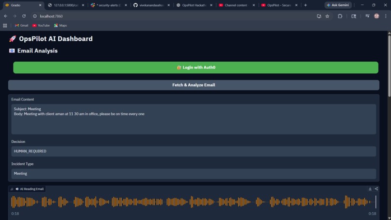 OpsPilot – Secure AI Agent with Auth0 – screenshot 5