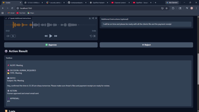 OpsPilot – Secure AI Agent with Auth0 – screenshot 6