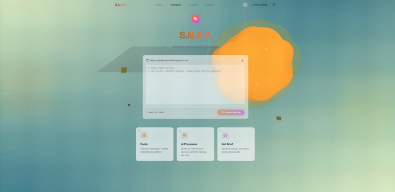S.N.A.P. (Semantic Notes & Action Processor) – screenshot 1