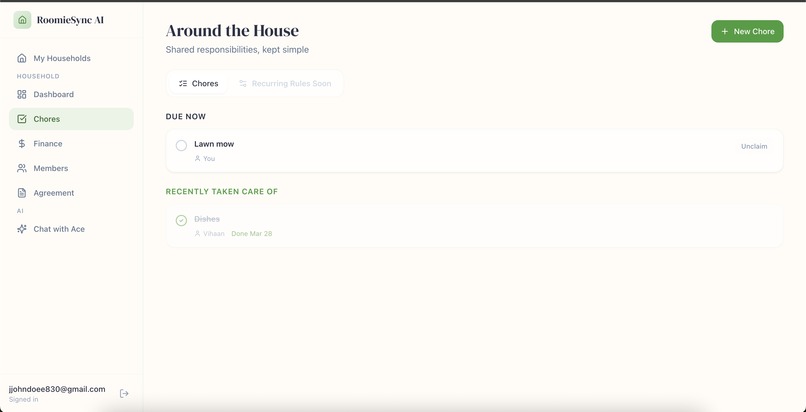 RoomieSyncAI – screenshot 2