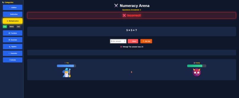 Numeracy Arena / Table 24 – screenshot 3