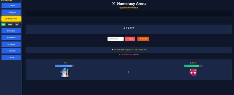 Numeracy Arena / Table 24 – screenshot 4