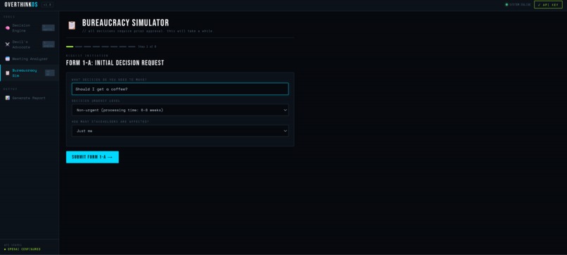 OverThinkOS – screenshot 3