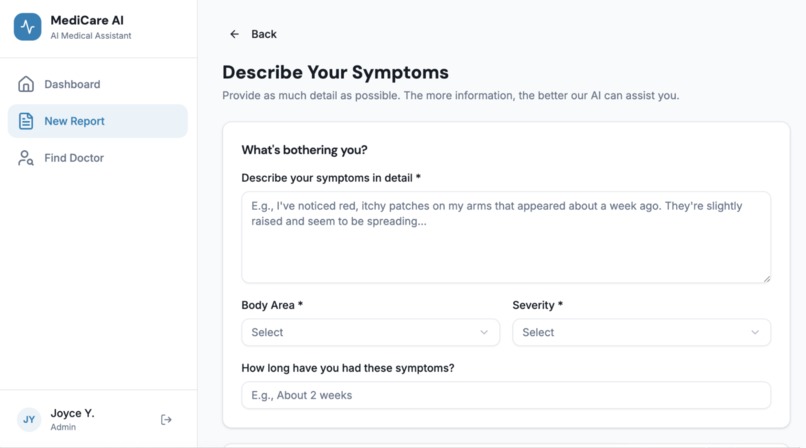 MediCareAI – screenshot 2