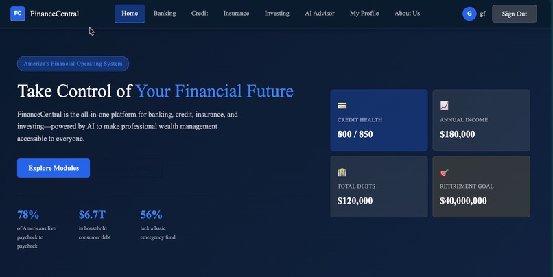 FinanceCentral – screenshot 1