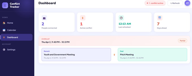 Schedule Conflict Manager – screenshot 1