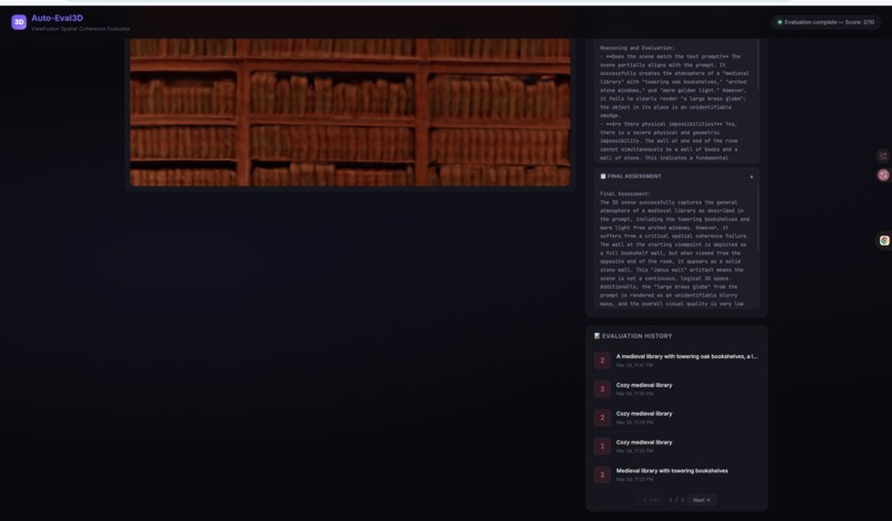 Auto-Eval3D: Spatial Coherence Evaluator – screenshot 1