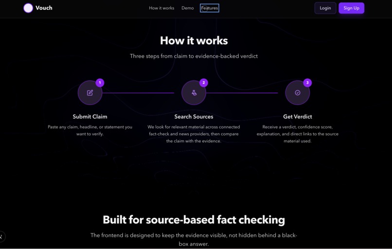 Vouch - Live Credibility Verifier – screenshot 2