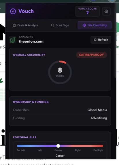 Vouch - Live Credibility Verifier – screenshot 4