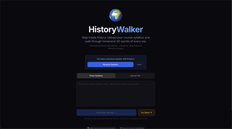 HistoryWalker – screenshot 1
