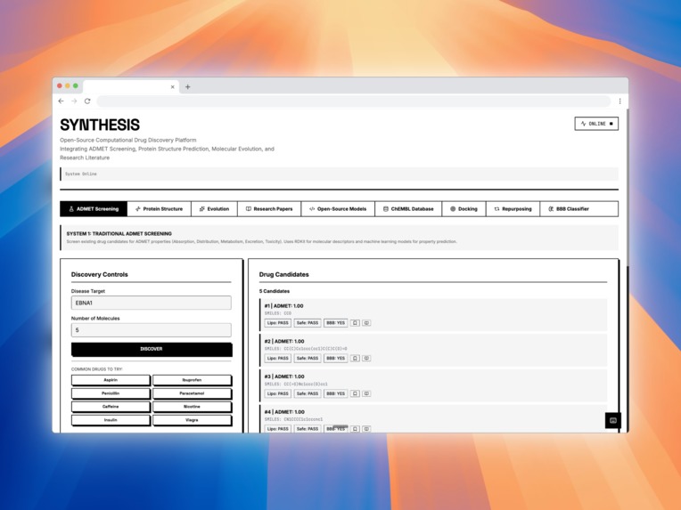 SYNTHESIS – screenshot 1