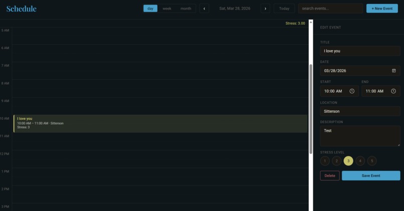 Stress Calendar – screenshot 1