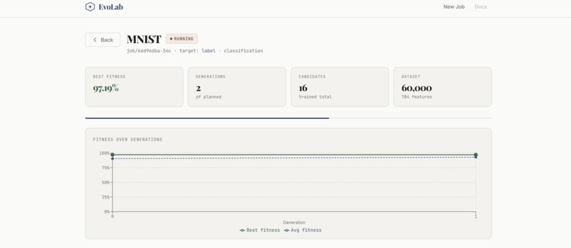 EvoLab – screenshot 2