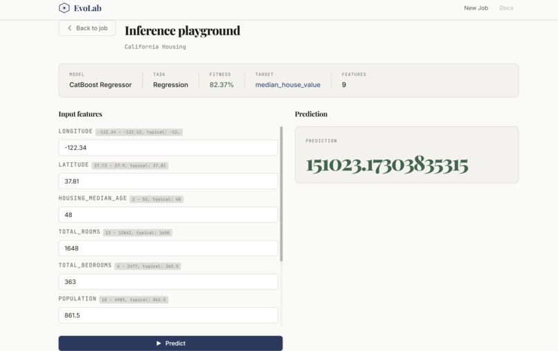 EvoLab – screenshot 6