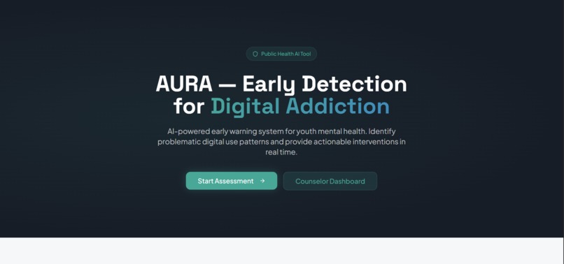 AURA: AI Early Warning for Youth Digital Addiction – screenshot 1
