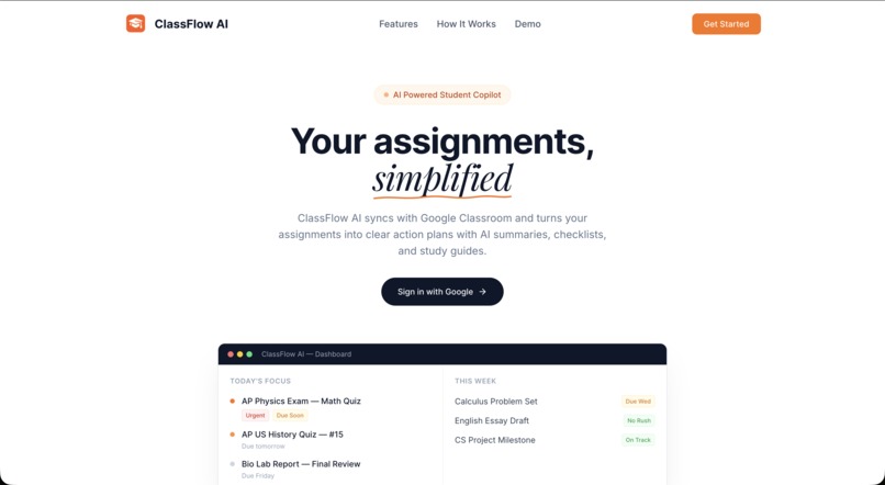 Classflow – screenshot 1