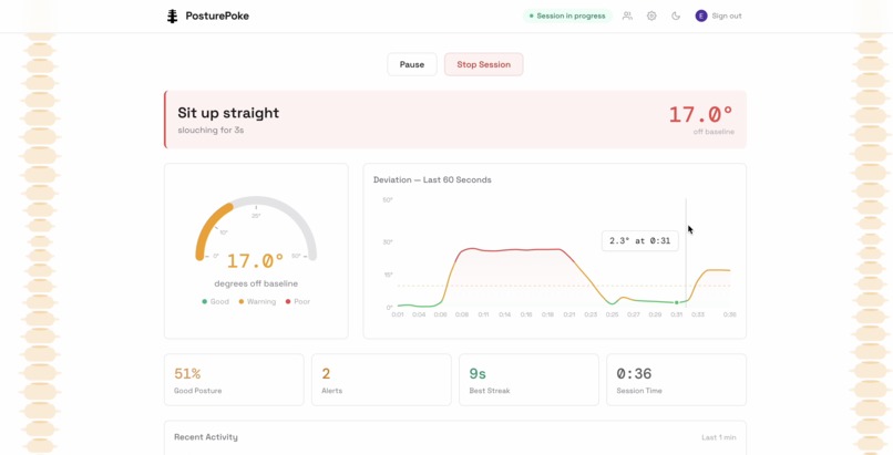 PosturePoke – screenshot 2