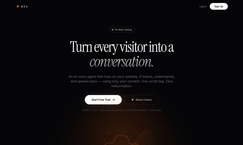 ELV — Voice-First Website Support – screenshot 1