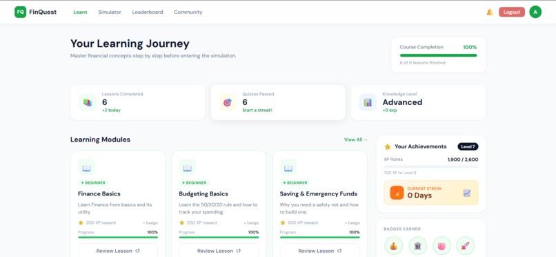 FinQuest – screenshot 2