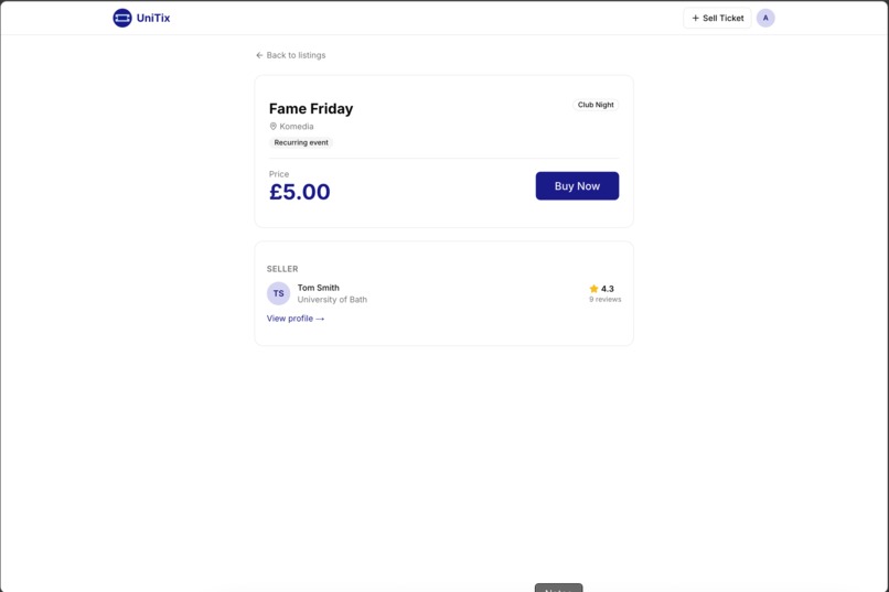 UniTix – screenshot 3