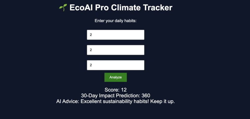 EcoAI Pro: Smart Climate Action Assistant – screenshot 2