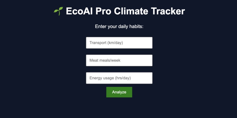 EcoAI Pro: Smart Climate Action Assistant – screenshot 3