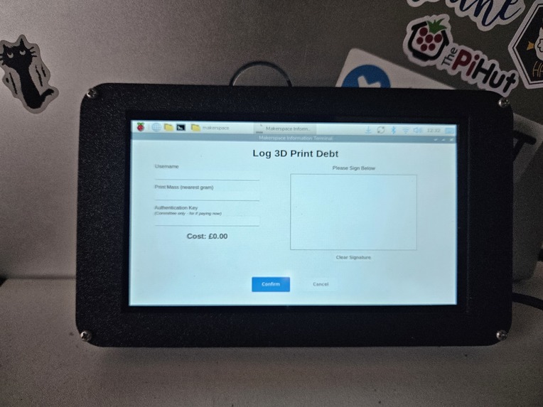 Makerspace Information Terminal – screenshot 2