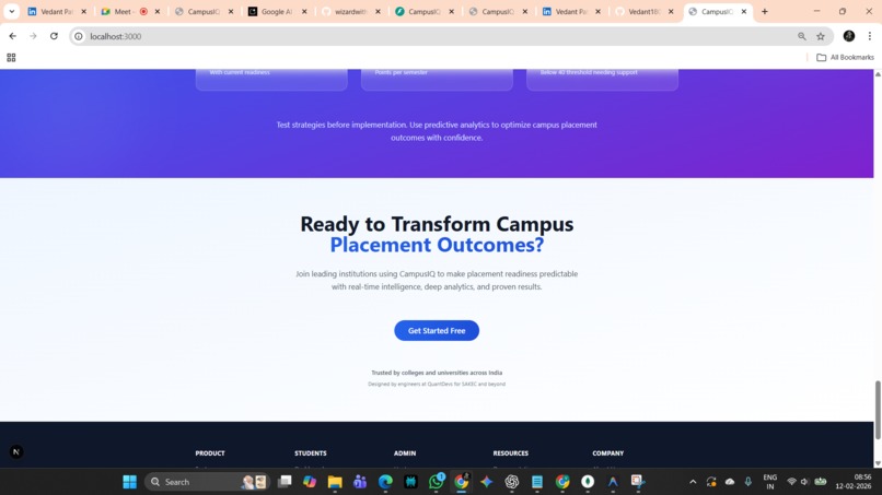CampusIQ- Campus Placement Readiness Intelligence System – screenshot 4