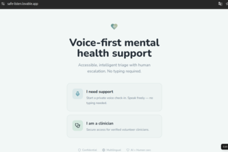 Voice-first mental health support
