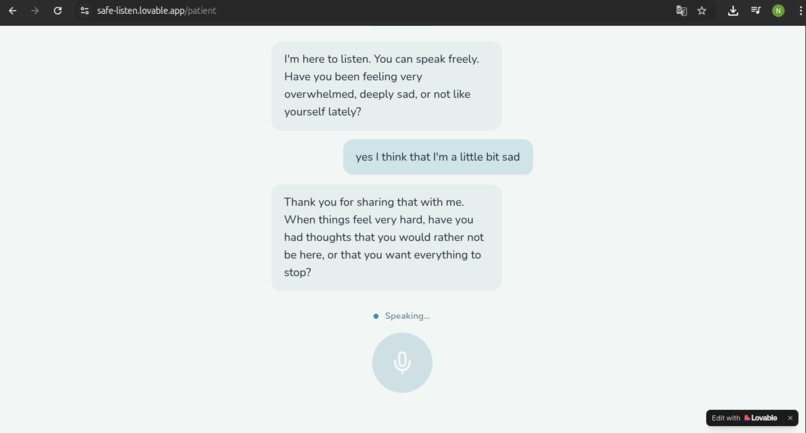 Voice-first mental health support – screenshot 3