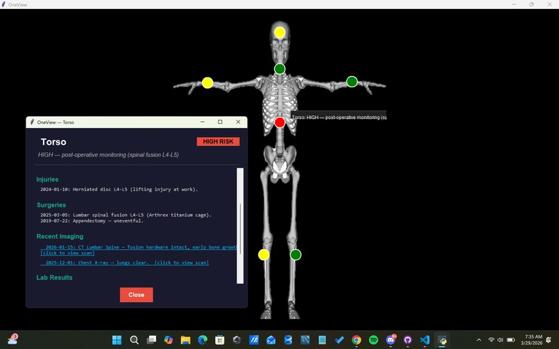 OneView – screenshot 2
