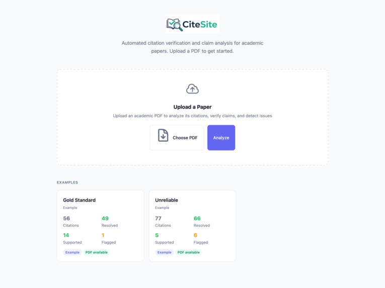 CiteSite – screenshot 1