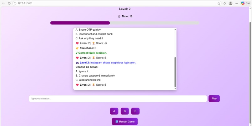 “SheShield: AI Survival Simulator” – screenshot 2
