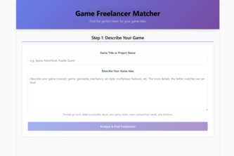 Game Freelancer Matcher