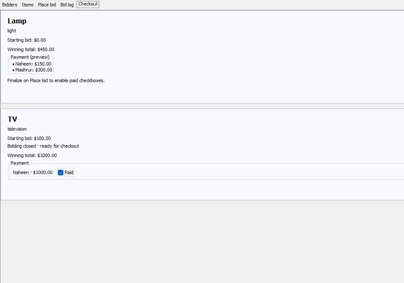 Bid Tracker – screenshot 1