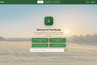 Farm Buddy - AI powered farmer assistance