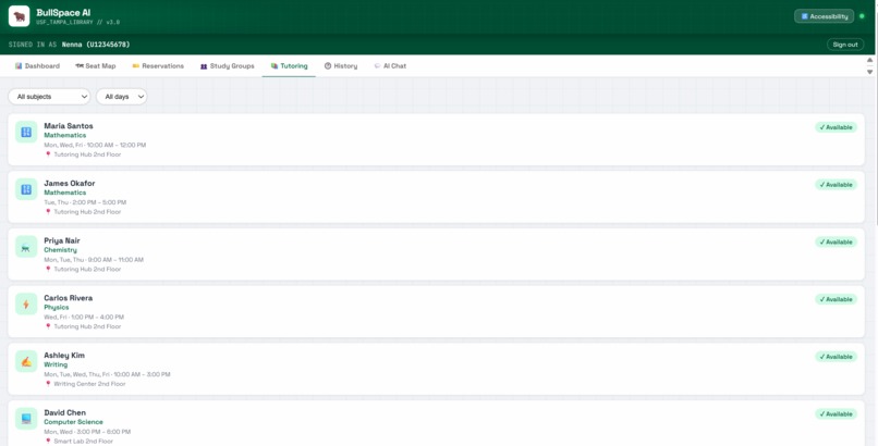 BullSpace AI — USF Smart Library System – screenshot 10