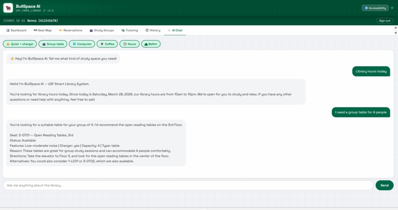 BullSpace AI — USF Smart Library System – screenshot 12