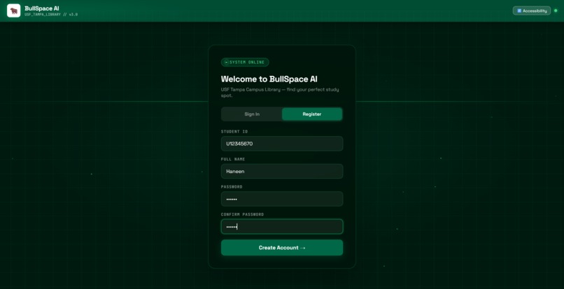BullSpace AI — USF Smart Library System – screenshot 2